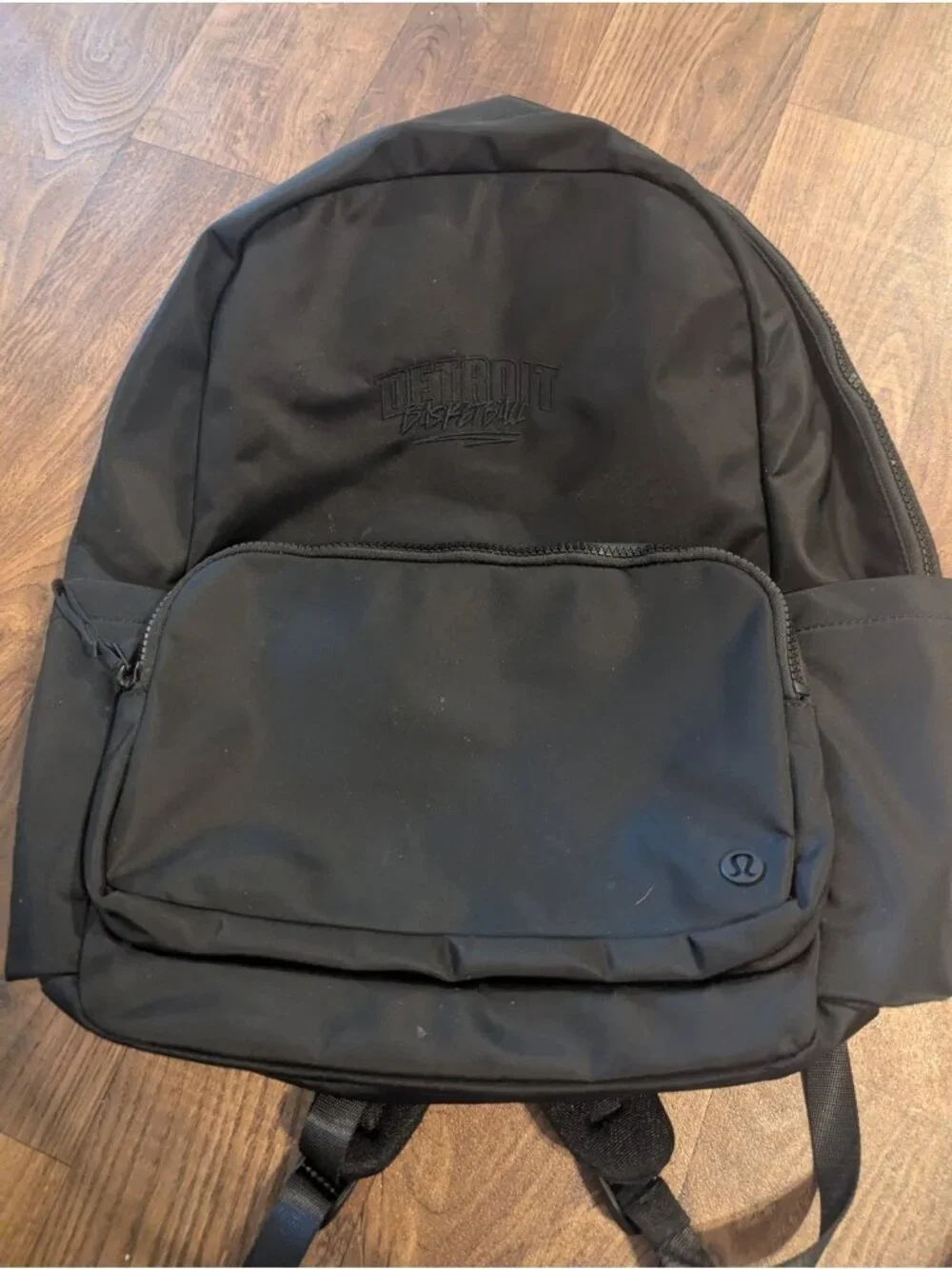 Lululemon Detroit Pistons Basketball Black Backpack Embroidered Nba